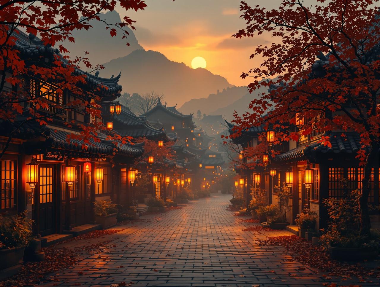 爱短剧网站品牌故事 - 温暖的小镇乡村景象